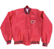 Load image into Gallery viewer, Arizona Cardinals Vintage Chalk Line NFL Red Satin Varsity Jacket Size L Large