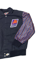 Load image into Gallery viewer, Vintage Jeff Hamilton Phoenix Suns Jacket Leather sleeves Mens XL
