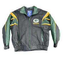 Load image into Gallery viewer, Vintage Green Bay Packers Pro Player Leather Black Jacket SZ XXL