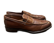 Load image into Gallery viewer, Johnston &amp; Murphy Uptow Penny Loafers Full Grain Leather Tan Brown 20-5690