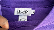 Load image into Gallery viewer, Vintage 90s Hugo Boss AMERICA Crewneck Sweatshirt Purple Size Medium