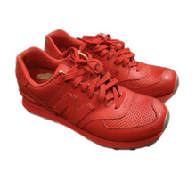 Load image into Gallery viewer, MEN'S NEW BALANCE 574 Sz 9.5 PERFORATED LEATHER MERCURY RED SHOES ML574PR