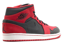 Load image into Gallery viewer, Nike Air Jordan 1 Mid Reverse Bred Black Red Shoes Men 554724-660 GS 554725-660