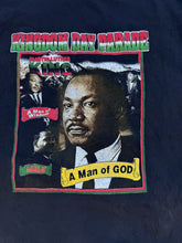 Load image into Gallery viewer, Vintage 90s MLK Martin Luther King Jr Malcolm X Rap Tee T Shirt Black 3XL