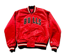 Load image into Gallery viewer, Vintage USA 90’s STARTER JORDAN ERA CHICAGO BULLS AUTHENTIC SATIN JACKET SIZE L