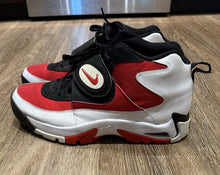 Load image into Gallery viewer, Nike Air Mission White Black Fire Red Junior Seau NFL Turf Size 13 Vintage