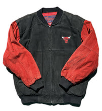 Load image into Gallery viewer, Vintage Jeff Hamilton Pro Sport Chicago Bulls NBA Leather  Jacket Size Medium