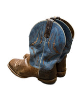 Load image into Gallery viewer, Ariat Mens Cowboy Boots 10.5 EE Arena Rebound Dusted Wheat Heritage Blue