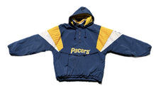 Load image into Gallery viewer, Vintage 90s Starter NBA Indiana Pacers 1/2 Zip Winter Puffer Parka Jacket Mens L