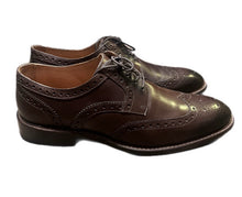 Load image into Gallery viewer, Flag Ltd Nappa Glove Men's Oxford Cognac Brown Leather Shoes Size 9