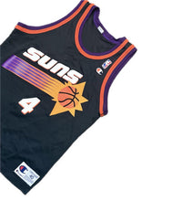 Load image into Gallery viewer, Vintage Champion Phoenix Suns #4 M.Finley Black Jersey Size 40 M Medium