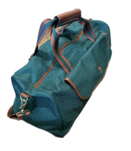Load image into Gallery viewer, VTG Polo Ralph Lauren Fragrance Duffle Weekender Gym Bag Large Green Canvas Pony