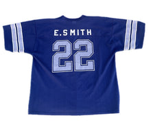 Load image into Gallery viewer, Vintage Dallas Cowboys Emmitt Smith #22 Logo 7 Jersey XL 50-52 USA