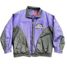 Load image into Gallery viewer, Colorado Rockies Vintage 90's Pro Player genuine Leather Bomber Jacket Large