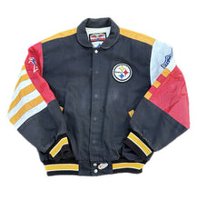 Load image into Gallery viewer, Vintage 90s NFL Jeff Hamilton Pittsburgh Steelers Varsity Football Jacket Sz XL