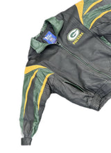 Load image into Gallery viewer, Vintage Green Bay Packers Pro Player Leather Black Jacket SZ XXL