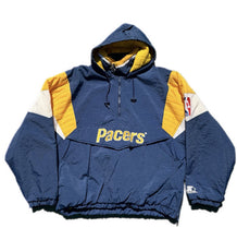 Load image into Gallery viewer, Vintage 90s Starter NBA Indiana Pacers 1/2 Zip Winter Puffer Parka Jacket Mens L