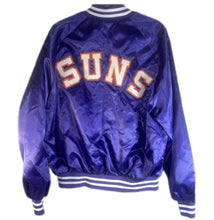 Load image into Gallery viewer, Vintage Locker Line Phoenix Suns 80s Satin Jacket Size XL NBA