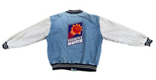 Load image into Gallery viewer, Vintage 90s Phoenix Suns Starter Via Sport Denim Jacket Size XL
