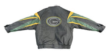 Load image into Gallery viewer, Vintage Green Bay Packers Pro Player Leather Black Jacket SZ XXL