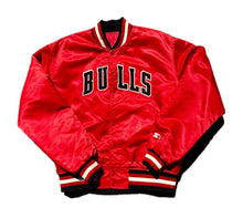 Load image into Gallery viewer, Vintage USA 90’s STARTER JORDAN ERA CHICAGO BULLS AUTHENTIC SATIN JACKET SIZE L