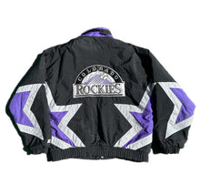 Load image into Gallery viewer, Vintage Starter Black Colorado Rockies MLB Full Zip  Puffer Jacket M Medium Rare