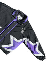 Load image into Gallery viewer, Vintage Starter Black Colorado Rockies MLB Full Zip  Puffer Jacket M Medium Rare