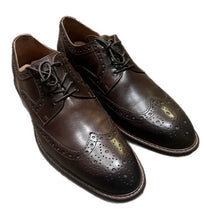 Load image into Gallery viewer, Flag Ltd Nappa Glove Men's Oxford Cognac Brown Leather Shoes Size 9