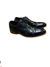 Load image into Gallery viewer, Stacy Adams Mens Black Leather Cap Toe Lace Up Oxford Dress Shoes Size 10