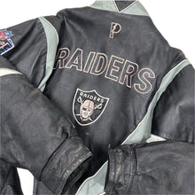 Load image into Gallery viewer, Vintage NFL Pro Player Daniel Young Oakland Raiders Embroidered Leather Jacket