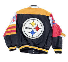 Load image into Gallery viewer, Vintage 90s NFL Jeff Hamilton Pittsburgh Steelers Varsity Football Jacket Sz XL