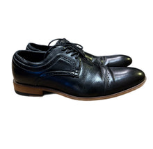Load image into Gallery viewer, Stacy Adams Mens Black Leather Cap Toe Lace Up Oxford Dress Shoes Size 10
