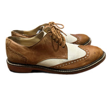 Load image into Gallery viewer, Cole Haan Wing Tips Oxford Shoes Leather &amp; Linen Sz 8.5 Dress Shoes Brown