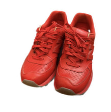 Load image into Gallery viewer, MEN'S NEW BALANCE 574 Sz 9.5 PERFORATED LEATHER MERCURY RED SHOES ML574PR