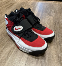 Load image into Gallery viewer, Nike Air Mission White Black Fire Red Junior Seau NFL Turf Size 13 Vintage