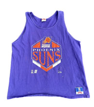 Load image into Gallery viewer, Vintage Phoenix Suns Tank Top Mens Size XL Purple Nutmeg Sportswear Made In USA