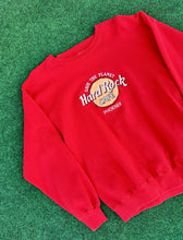 Load image into Gallery viewer, Vintage 90s Red Hard Rock Cafe Crewneck Sweatshirt Red Medium Phoenix