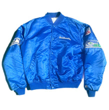 Load image into Gallery viewer, Vintage Starter Seattle Seahawks NFL Satin Bomber Jacket 90s Made In USA Sz XL