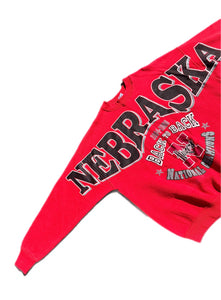 90s Nebraska Huskers National Champions Back to Back Crewneck Sweatshirt Sz XL