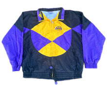 Load image into Gallery viewer, Vintage Los Angeles Lakers Jacket Mens Large Apex One Full Zip XL Windbreaker
