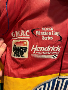 NASCAR Jacket XXL Vintage Jeff Hamilton DuPont Leather Coat 2XL