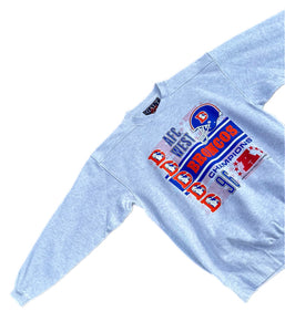 Vintage Starter Denver Broncos Sweatshirt Men’s MED Blue NFL AFC Champions 1996