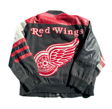 Load image into Gallery viewer, Vintage 90s Detroit Red Wings Jeff Hamilton JH NHL Hockey Leather Jacket | Large