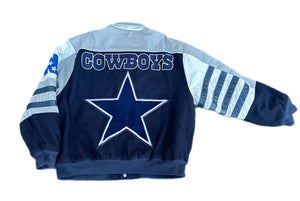 Vintage Jeff Hamilton NFL Dallas Cowboys Jacket Mens XXL Leather Wool Varsity