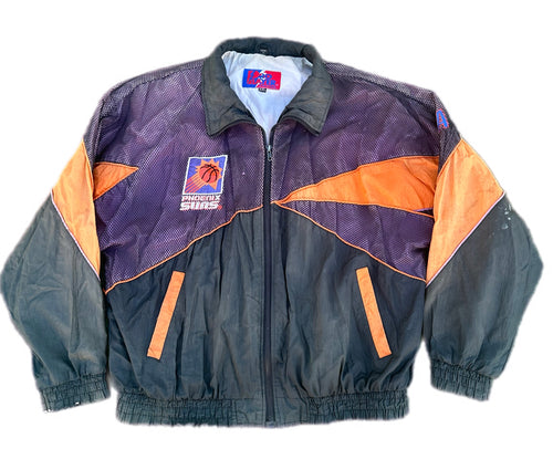 Vintage 90’s NBA Pro Player Phoenix Suns Jacket Mesh Nylon Sz Large XXL