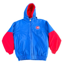 Load image into Gallery viewer, Vintage Logo 7 Jacket Men&#39;s Large Chicago Cubs Pullover Full Zip Puffer MLB Blue