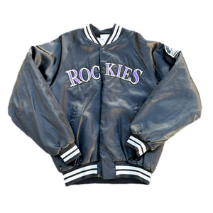 Colorado Rockies Jacket Men Medium Satin Coat MLB Baseball Vintage 90s Starter