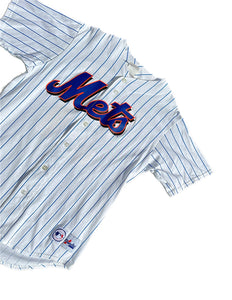 VTG Majestic New York Mets Mike Piazza Pinstripe Baseball Jersey Shirt L NWOT