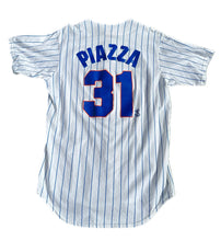 Load image into Gallery viewer, VTG Majestic New York Mets Mike Piazza Pinstripe Baseball Jersey Shirt L NWOT