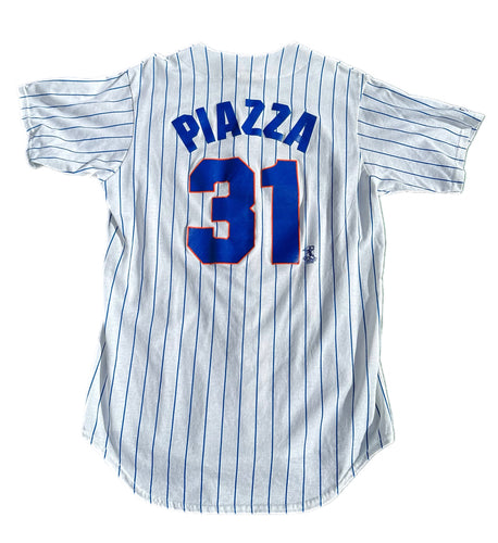 VTG Majestic New York Mets Mike Piazza Pinstripe Baseball Jersey Shirt L NWOT